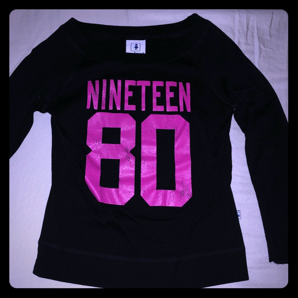 Long sleeve scoop neck tee 1980
